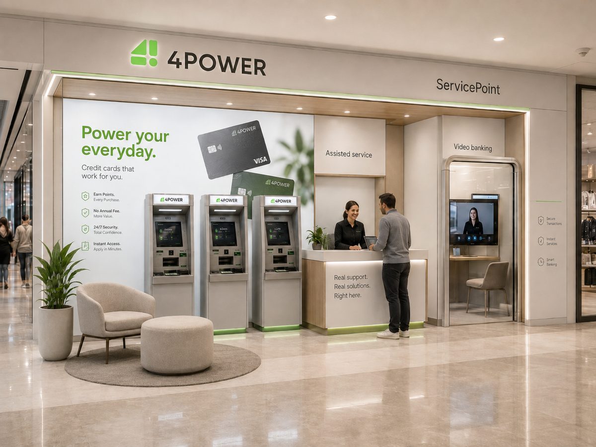 A staff member guiding a customer at an assisted service desk in a ServicePoint